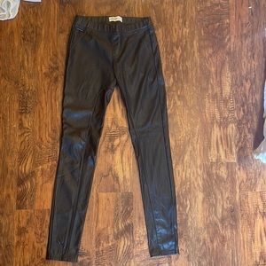 Abercrombie & Fitch leather like leggings. Dark chocolate brown XS